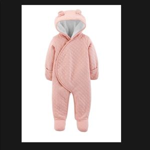 ❄️ Pink Quilted Hooded Bunting